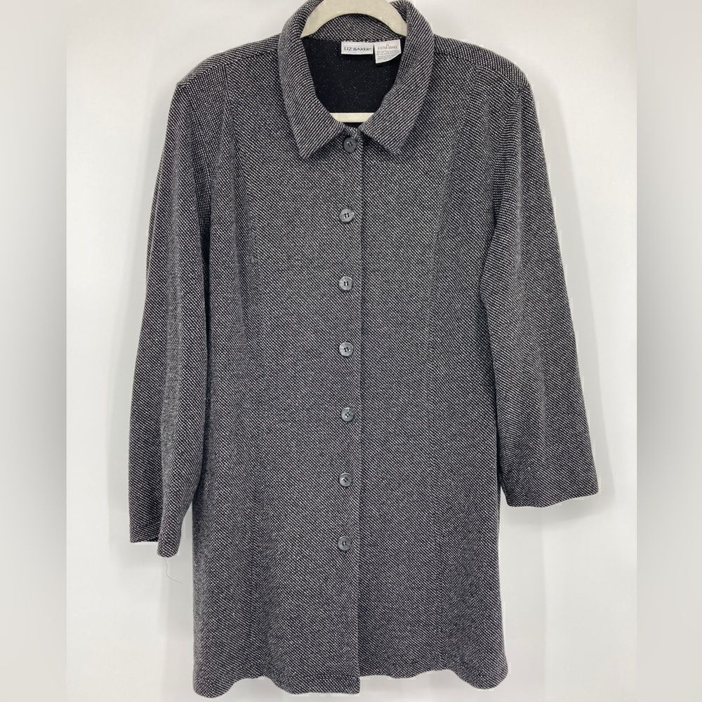 Vintage Liz Baker Women’s Grey Jacket Size 2X
